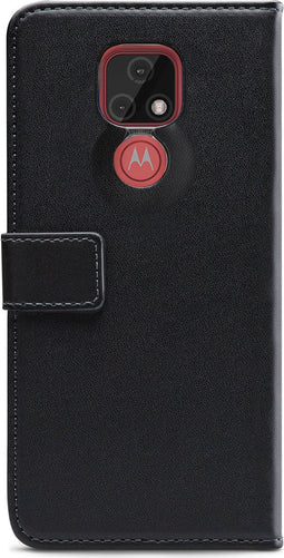 Motorola Moto E7 Bookcase hoesje - Mobilize - Effen Zwart - Kunstleer