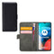 Motorola Moto E7 Bookcase hoesje - Mobilize - Effen Zwart - Kunstleer