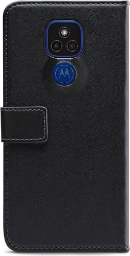 Motorola Moto E7 Plus Bookcase hoesje - Mobilize - Effen Zwart - Kunstleer