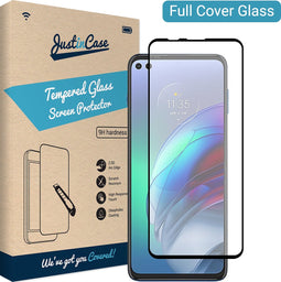 Motorola Moto G100 screenprotector - Full Cover - Tempered Glass - Zwart