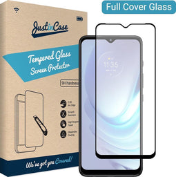 Motorola Moto G50 Screenprotector - Full Cover - Gehard glas - Transparant - Just in Case
