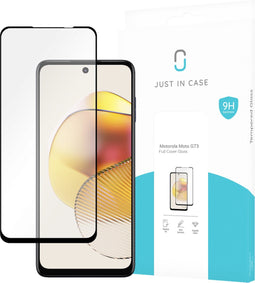Motorola Moto G73 Full Cover Tempered Glass - Screenprotector - Black