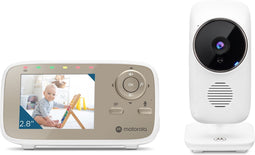 Motorola Nursery VM 483 - Babyfoon Video Baby monitor - 2.8 inch Ouder Unit - Infrarood - Digitale Zoom – Terugspreekfunctie