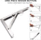 opvouwbare plank beugel 16inch / 40cm, Set van 2,duurzaam roestvrij staal muur gemonteerd DIY driehoek beugel, L-hoek inklapbare beugels voor boekenplank tafel ect, Max. 80kg/176lb