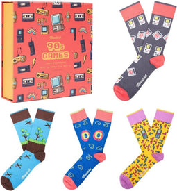 Moustard Socks 90's Games Giftbox Heren Sokken Geschenkbox - 4 Paar