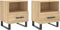 vidaXL - Nachtkastjes - 2 - st - 40x35x47,5 - cm - bewerkt - hout - sonoma - eikenkleur