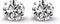 Silventi 921166006 Zilveren oorstekers - Rond 6mm Wit zirkonia Rhodium