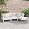 vidaXL - Tuinbank - 3-zits - met - voetenbank - massief - grenenhout - wit