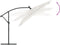 vidaXL - Parasol - met - stalen - paal - 246x246x230 - cm - wit