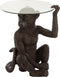 J-Line tafel Aap - glas/poly - donkerbruin