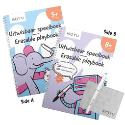 MOYU - 2-in-1 Erasable Kid's Playbook - Uitwisbaar Notitieboek A4