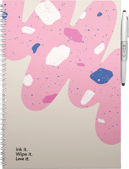 MOYU - Flamingo Desert Notebook - Uitwisbaar Notitieboek A4 Premium - Multifunctionele pagina’s - Inclusief uitwisbare pen, houder en wisdoekje