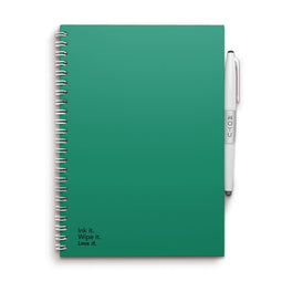 MOYU - Forest Green Notebook - Uitwisbaar Notitieboek A5 Premium - Multifunctionele pagina’s - Inclusief uitwisbare pen, houder en wisdoekje
