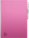 MOYU - Passion Pink Notebook - Uitwisbaar Notitieboek A4 Premium - Multifunctionele pagina’s - Inclusief uitwisbare pen, houder en wisdoekje