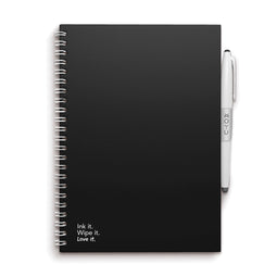 MOYU - Pitch Black Notebook - Uitwisbaar Notitieboek A5 Hardcover - Multifunctionele pagina’s - Inclusief uitwisbare pen, houder en wisdoekje