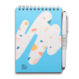 MOYU - Rocky Ice Notebook - Uitwisbaar Notitieboek A6 Hardcover - Multifunctionele pagina’s - Inclusief uitwisbare pen, houder en wisdoekje