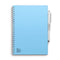MOYU - Sky Blue Notebook - Uitwisbaar Notitieboek A5 Hardcover - Multifunctionele pagina’s - Inclusief uitwisbare pen, houder en wisdoekje