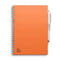 MOYU - Sunset Orange Notebook - Uitwisbaar Notitieboek A5 Hardcover - Multifunctionele pagina’s - Inclusief uitwisbare pen, houder en wisdoekje