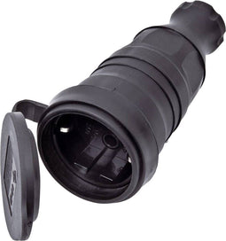 interBär 9005-004.01 Koppeling met randaarde Rubber 230 V Zwart IP44