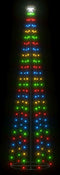 vidaXL - Kegelkerstboom - 136 - meerkleurige - LED's - 70x240 - cm