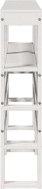 vidaXL - Hoofdbord - met - schappen - 150 - cm - massief - grenenhout - wit