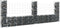 vidaXL - Schanskorf - U-vormig - met - 6 - palen - 620x20x200 - cm - ijzer