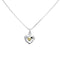 Classic&more - collier medaillon - hartje met goud verguld hart - zilver