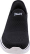 Skechers Go Walk 7 - Mia Dames Instappers - Zwart/Wit - Maat 37