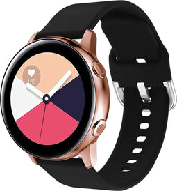 iMoshion Bandje Geschikt voor Samsung Galaxy Watch Active 2 (44mm) / Galaxy Watch Active 2 (40mm) / Galaxy Watch (42mm) / Galaxy Watch 40 mm / Galaxy Watch 3 41mm - iMoshion Siliconen bandje - Zwart