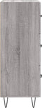 vidaXL - Dressoir - 34,5x34x90 - cm - bewerkt - hout - grijs - sonoma - eikenkleurig