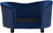 vidaXL - Hondenbank - 69x49x40 - cm - pluche - en - kunstleer - blauw