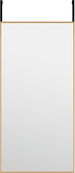 vidaXL - Deurspiegel - 30x60 - cm - glas - en - aluminium - goudkleurig