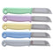 Solingen Schilmesje – RVS Glad – 16 cm met Blade Cover – Pastel Mix – 5 Stuks