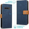 iMoshion Hoesje Geschikt voor Samsung Galaxy S10 Hoesje Met Pasjeshouder - iMoshion Luxe Canvas Bookcase - Donkerblauw
