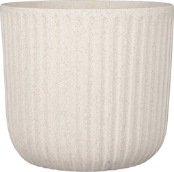 Mica Decorations Dante - Bloempot - H24 x Ø27 cm - Handgemaakt terracotta - Off white