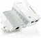 TP-Link TL-WPA4220 - Powerline adapter - AV600 - Wi-Fi kloon toets - (2 stuks)