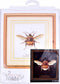 Thea Gouverneur - Borduurpakket met telpatroon - 3018.05 - Voorgesorteerde DMC Garens - Hommel - Zwart Aida - 17 cm x 18 cm - DIY Kit