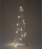 Anna's Collection LED kegel kerstboom lamp - zilver - metaal- H40