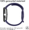imoshion Siliconen bandje - Geschikt voor Google Pixel Watch / Watch 2 / Watch 3 (41 mm) - Maat S - Donkerblauw