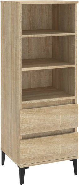 vidaXL - Hoge - kast - 40x36x110 - cm - bewerkt - hout - sonoma - eiken