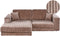 Hoekbank LOFOTEN Corduroy Lichtbruin 3-zitter Rechterzijde