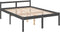 vidaXL - Seniorenbed - massief - grenenhout - grijs - 135x190 - cm