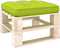 vidaXL - Palletkussen - 70x70x12 - cm - stof - heldergroen