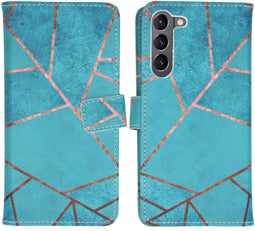 iMoshion Hoesje Geschikt voor Samsung Galaxy S23 Plus Hoesje Met Pasjeshouder - iMoshion Design Softcase Bookcase - Blauw / Blue Graphic