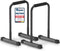 DH FitLife Dip Bars - Dip Station Verstelbaar 80-90 cm - Parallettes Calisthenics Krachttraining - Zwart