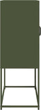 vidaXL - Hoge - kast - 68x39x107 - cm - staal - olijfgroen