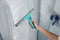 Leifheit Pro Reach XL - Raamtrekker 2in1 - 40 cm wisbreedte - Zilverkleurig Turquoise