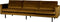 BePureHome Rodeo Bank 3-Zits - Velvet - Honing Geel - 85x277x86