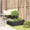 vidaXL - Plantenbak - Zwart - 80x80x50 - cm - Koudgewalst - Staal
