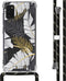 iMoshion Hoesje Geschikt voor Samsung Galaxy A41 Hoesje Met Koord - iMoshion Design Hoesje met Koord - Goud / Zwart / Transparant / Glamour Botanic